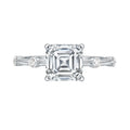 Auriya 14K Gold Tapered Asscher Lab Grown Diamond Engagement Ring 1.12 5.28Ct. Tw. F G Vs