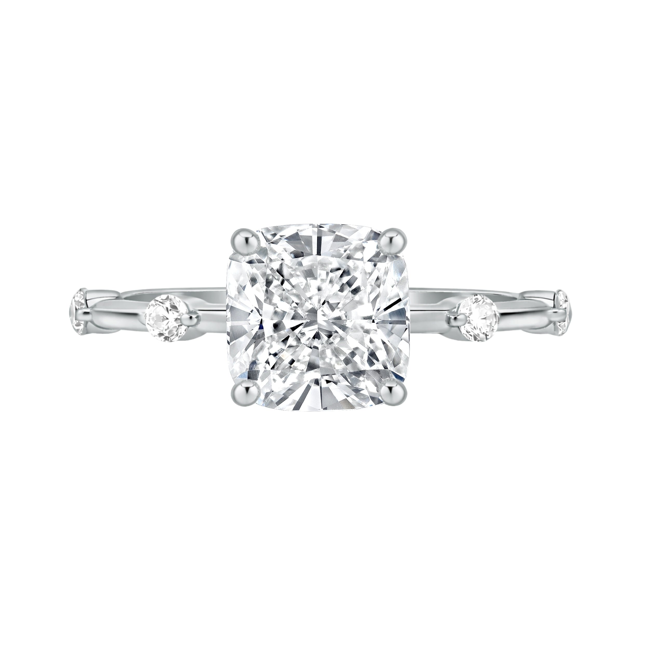 Auriya 14K Gold Tapered Cushion Lab Grown Diamond Engagement Ring 1.12 5.28Ct. Tw. F G Vs