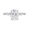 Auriya 14K Gold Tapered Oval Lab Grown Diamond Engagement Ring 1.12 5.28Ct. Tw. F G Vs