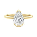 Auriya 14K Pear Lab Grown Diamond Clutch Engagement Ring 1.00 5.00Ct. Tw. F G Vs White