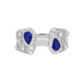 Auriya 14K Yellow Gold Lab Grown Diamond Sapphire Ring 0.30Ctw Diamond 0.60Ctw Sapphire F G Vs