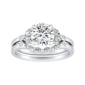 14K Gold 1 1 10Ct Tdw Floral Nature Inspired Diamond Engagement Ring Set By Auriya White H I