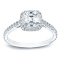 14K Gold 1 1 2Ct Tdw Certified Asscher Cut Diamond Halo Engagement Ring By Auriya