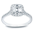 Auriya 1 1 2Ct Tdw Asscher Cut Diamond Halo Engagement Ring Gia Certified 14K Gold