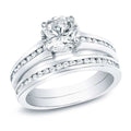 14K Gold 2Ct Tdw Round Channel Set Diamond Engagement Ring Set By Auriya