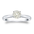 Auriya 14K Gold 1 2Ct Tdw Round Cut Diamond Solitaire Ring