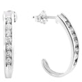 Auriya 14K Gold 1 2Ctw Diamond Hoop Earrings I J I1 I2