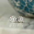 Auriya 14K Gold 1 2Ct Tdw Clarity Enhanced Diamond Solitaire Stud Earrings