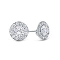 Auriya 14K Gold 1 2Ctw Round Halo Diamond Stud Earrings