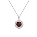 Auriya 14K Gold 1 4Ct Tdw Halo Brown Diamond Necklace I1 I2