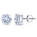 14K Gold 1Ct Tgw Round Moissanite Stud Earrings By Auriya 1.00Ct