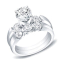 14K Gold 2 1 2Ct Tdw Round Three Stone Diamond Engagement Ring Set By Auriya