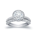 Auriya Modern 2Ct Tdw Round Diamond Halo Engagement Ring Set 14K Gold