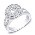 Auriya Certified 2Ct Tdw Contemporary Diamond Halo Engagement Ring 14K Gold