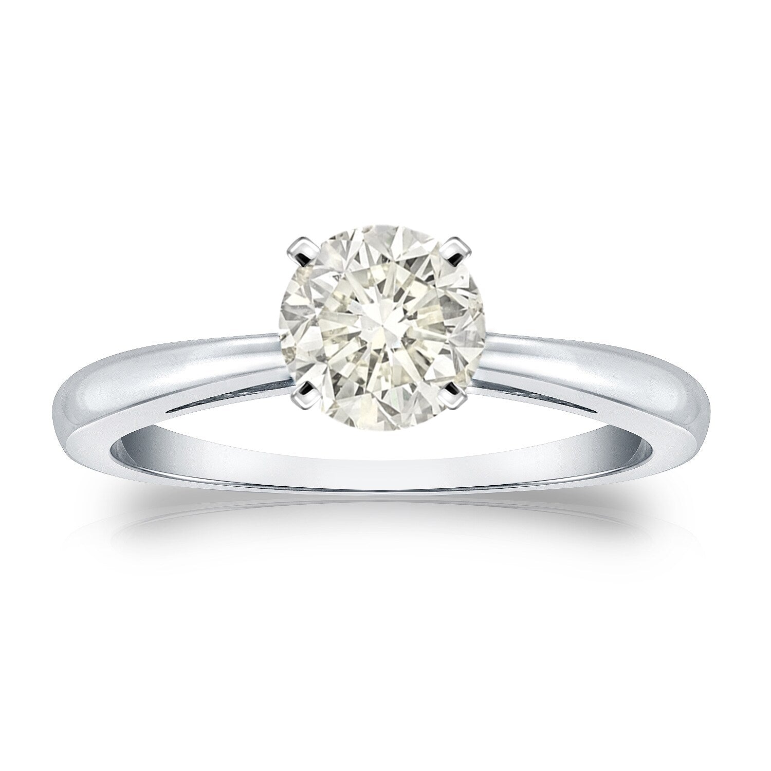 Auriya 3 4Ctw Round Solitaire Diamond Engagement Ring 14K Gold
