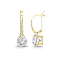 Auriya 3 4Ctw Round Diamond Dangle Earrings 14K Gold H I Si1 Si2