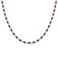 Auriya 14K Gold 4 1 2Ct Ruby And 4 1 2Ct Tw Diamond Tennis Necklace