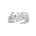Auriya 14K Gold Lab Grown Marquise And Round Diamond Feather Bypass Ring 0.60 Ct. Tw. F G Vs
