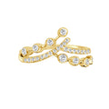 Auriya 14K Gold Lab Grown Round Diamond Bezel And Pav Crossover Ring 1.92 Ct. Tw. F G Vs