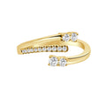 Auriya 14K Gold Lab Grown Round Diamond Open Bypass Ring 0.39 Ct. Tw. F G Vs