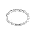 Auriya 14K Gold Lab Grown Round Diamond Scallop Eternity Band 0.25 Ct. Tw. F G Vs