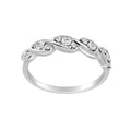 Auriya 14K Gold Lab Grown Round Diamond Twisted Vine Band 0.25 Ct. Tw. F G Vs