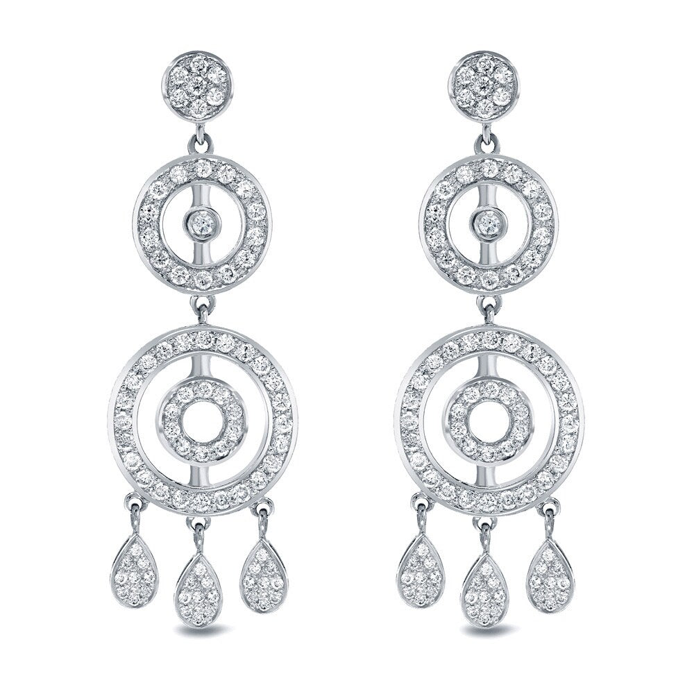 Auriya 14K White Gold 1 1 2Ct Tdw Diamond Chandelier Earrings H I Si1 Si2