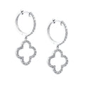 Auriya 14K White Gold 1 2Ct Tdw Diamond Dangle Earrings H I Si1 Si2