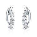 Auriya 14K White Gold 1 4Ctw 5 Stone Diamond Earrings H I Si1 Si2