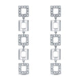 Auriya 14K Gold 5 8Ct Tdw Geometric Square Diamond Linear Earrings H I Si1 Si2