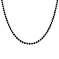 Auriya 15Ctw Black Diamond Tennis Necklace 14K Gold 22 Inch