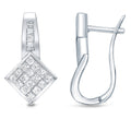 Auriya 18K White Gold 1 1 5Ct Tdw Princess Baguette Diamond Clip Earrings