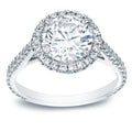 Auriya 1 4 5Cttw Certified Round Diamond Halo Engagement Ring 18K White Gold H I Si1 Si2