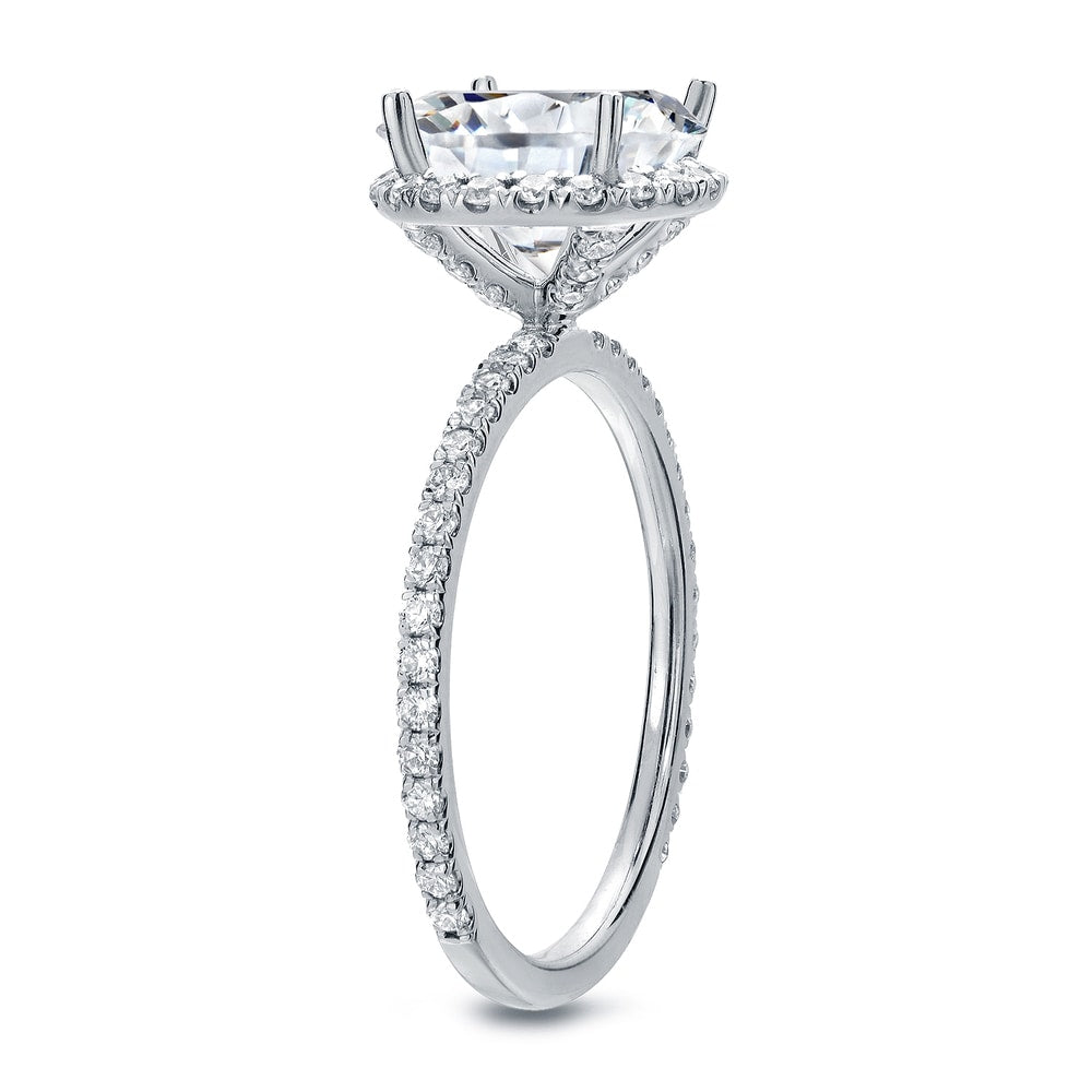 Auriya 2 3 5Ct Tdw Certified Round Diamond Halo Engagement Ring In 18K Gold