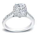Auriya 14K Gold 2Ct Tdw Certified Cushion Cut Diamond Halo Engagement Ring