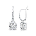 Auriya 14K Gold 2Ct Tdw Round Diamond Dangle Earrings