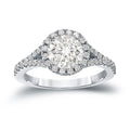 Auriya 2 Carat Tw Round Halo Diamond Engagement Ring 14K Gold Certified