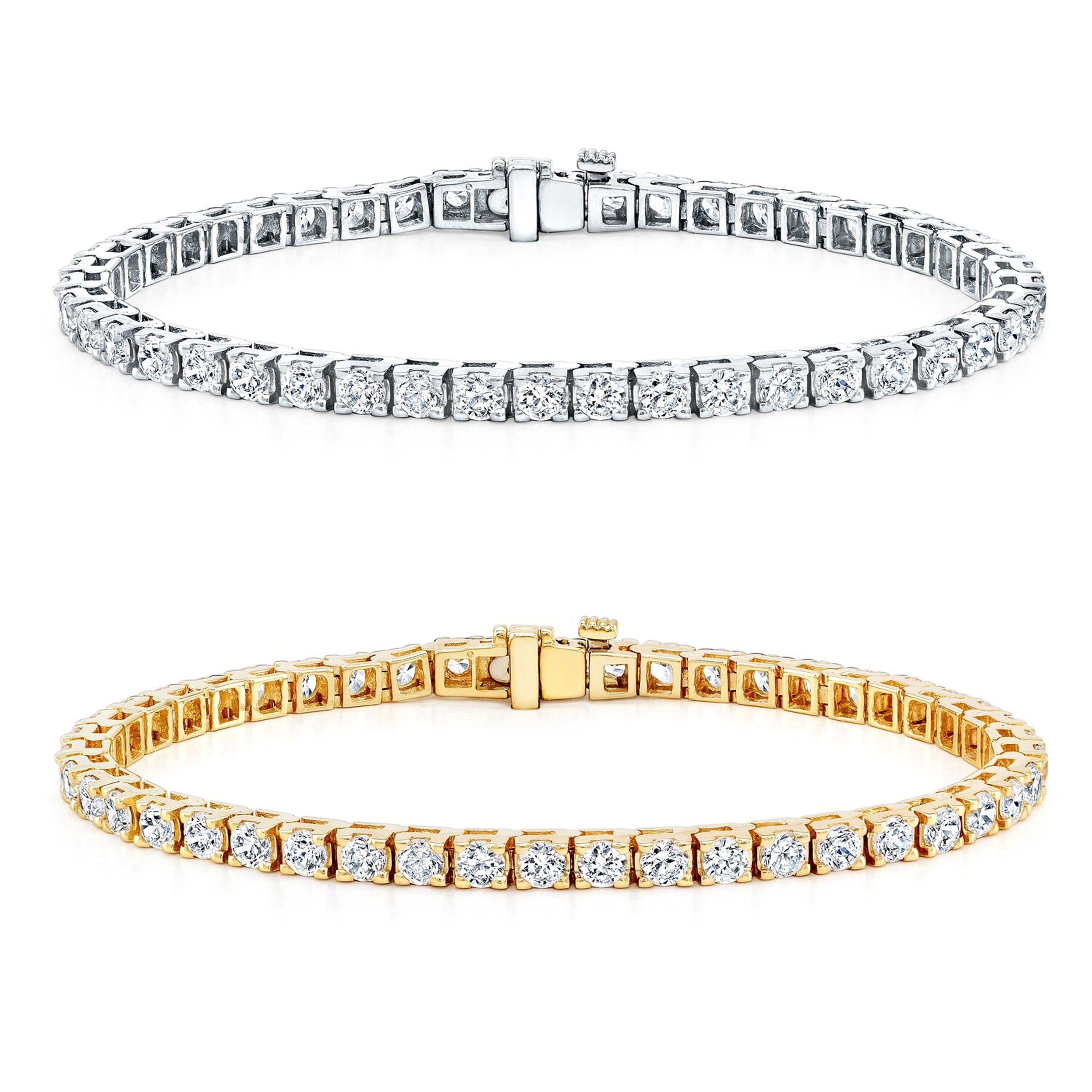 Auriya 14K Gold 2 To 12Ct Tdw Diamond Tennis Bracelet