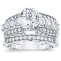 Auriya Modern 2Ct Tdw Round Diamond Engagement Ring Set 14K Gold