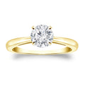 Auriya 3 4Ctw Round Diamond Solitaire Engagement Ring 18K Gold