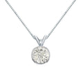 Auriya 3 4Ctw Round Solitaire Diamond Necklace 14K Gold Bezel Set J K Si1 Si2