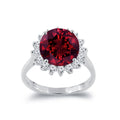 Auriya 5 3 8Ct Ruby Gemstone And 5 8Ct Tdw Diamond Halo Engagement Ring 18K Gold
