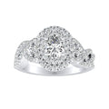 Auriya Braided 1 3 5Ctw Double Halo Oval Diamond Engagement Ring Platinum Gia Certified