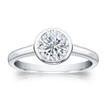 Auriya Platinum Gia Certified 1.75 Carat Tw Solitaire Bezel Set Diamond Engagement Ring
