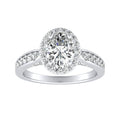 Auriya 14K Gold Gia Certified 1 1 2Ct Tdw Oval Cut Halo Diamond Engagement Ring