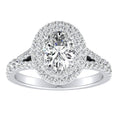 Auriya Split Shank 1 1 2Ctw Double Halo Oval Diamond Engagement Ring Platinum Gold Gia Certified