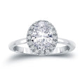 Auriya Platinum 1 1 8Ct Tdw Certified Oval Cut Diamond Halo Engagement Ring