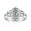 Auriya Platinum 2 1 2Ct Tdw Certified Pear Diamond Wedding Set White
