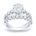 Auriya Platinum 2 Carat Tw Round Diamond Engagement Ring Set Certified