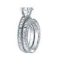 Auriya Vintage Inspired 1 1 2Ct Tdw Round Center Diamond Bridal Set 14K Gold Certified
